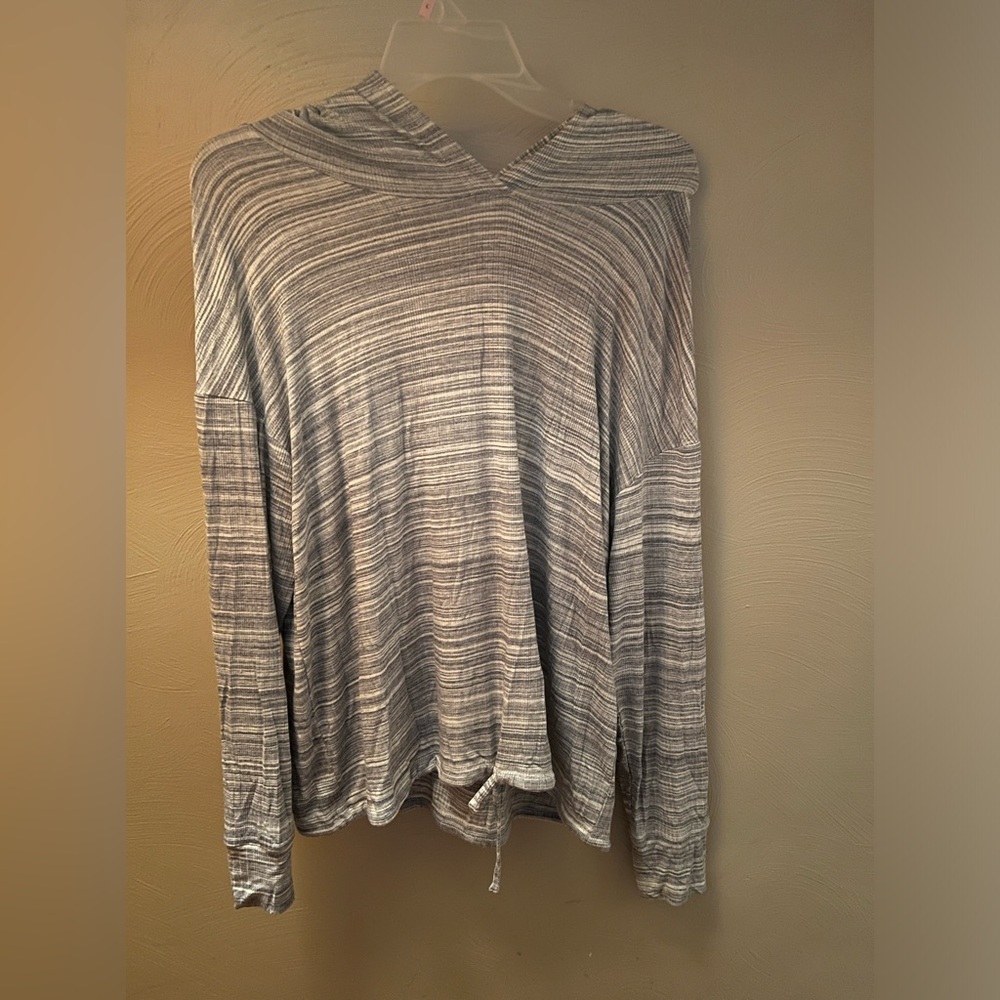 Long sleeved hooded shirt